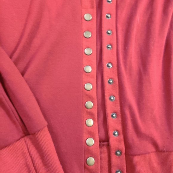 Women's 1X Snap Button Cardigan - Picture 2 of 6